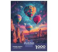 Rompecabezas para Adolescentes De 1000 Piezas Hot Air Balloons in A Cosmic Sky Rompecabezas para Adultos Juguetes Antiestrés Arte De Pared Regalos De Cumpleaños Y Únicos 52x38cm/1000pcs