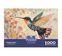 Rompecabezas para Adolescentes De 1000 Piezas Hummingbird Floral Bird Gustav Klimt Rompecabezas Juegos Familiares Decoración Perfecta Cumpleaños Y Navidad 38x26cm/1000pcs
