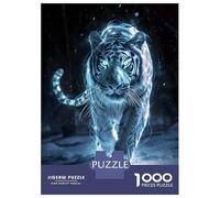 Rompecabezas para Adolescentes De 1000 Piezas Icy Glow Tiger Rompecabezas Juegos Familiares Carrera De Velocidad Manual Cumpleaños 52x38cm/1000pcs