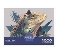 Rompecabezas Para Adolescentes De 1000 Piezas Iguana Portrait with Geometric And Floral Elements Rompecabezas Para Adolescentes Juegos Relajantes Regalos Para Mujeres Diversión En Casa Actividades, 70