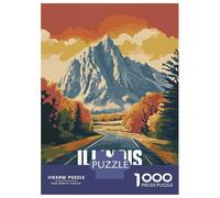 Rompecabezas para Adolescentes De 1000 Piezas Illinois Mountain Road Rompecabezas para Adultos Juguetes Antiestrés Arte De Pared Regalos De Cumpleaños Y Únicos 70x50cm/1000pcs