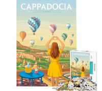 Rompecabezas para Adolescentes de 1000 Piezas Ilustración de Viaje del Valle del Amor de Capadocia Turquía Juguetes educativos Juego Familiar para Toda la Familia Regalos para Mujeres y Hombres