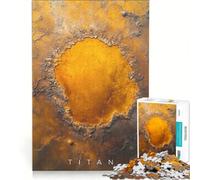 Rompecabezas para Adolescentes de 1000 Piezas Impacto Misterioso de Titán Saturno y Luna Juego Imposible para Relajarse intelectualmente Regalos para Mujeres 38x26cm