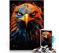 Rompecabezas para Adolescentes de 1000 Piezas Incendio del Orgullo del Águila Americana Juego Intelectual Una Obra de Arte 75x50cm