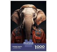 Rompecabezas para Adolescentes De 1000 Piezas Indian Elephant Animal Art Rompecabezas para Adultos Juego Familiar Difícil Difícil Cumpleaños Y Navidad 38x26cm/1000pcs