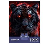 Rompecabezas para Adolescentes De 1000 Piezas Inferno Eyes of The Tiger Rompecabezas para Adultos Juegos Familiares Pero Divertidos Y Humorísticos Desafío Educativo 52x38cm/1000pcs