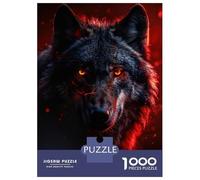 Rompecabezas para Adolescentes De 1000 Piezas Inferno Eyes of The Wolf Rompecabezas para Adultos Juguete Decoración De Pared Desafío Difícil 70x50cm/1000pcs
