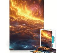 Rompecabezas para Adolescentes de 1000 Piezas Infierno Celestial,Horizonte,Corte Preciso,Divertido Rompecabezas de Lógica,Juego Relájate,Tiempo de Diversión,Regalo de Arte Navideño (38x52cm)
