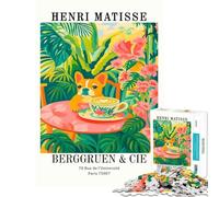 Rompecabezas para Adolescentes de 1000 Piezas Inspirado en Henri Matisse con diseño de Perro en una cafetería Actividades Divertidas para Disfrutar en casa en Familia Juegos Familiares para Mayores