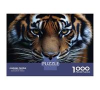 Rompecabezas para Adolescentes De 1000 Piezas Intense Tiger Portrait Poster, Picture, Metal Print, Paint by Creed Rompecabezas Juegos Familiares Carrera De Velocidad Manual Cumple
