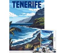 Rompecabezas para Adolescentes de 1000 Piezas Isla de Tenerife España Juguetes antiestrés Regalo de cumpleaños Juego Educativo desafiante de completar tamaño 50x75cm