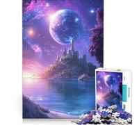 Rompecabezas para Adolescentes de 1000 Piezas: Isla fantástica con Castillo, Juego de ingenio, interacción Entre Padres e Hijos, Regalo de cumpleaños, Regalos 38x52cm