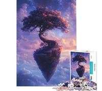Rompecabezas para Adolescentes de 1000 Piezas Isla Flotante con árbol en un Cielo de ensueño Juego práctico y desafiante Juguetes Ideas para Regalos Corte de precisión (tamaño 38x26cm)