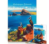 Rompecabezas para Adolescentes de 1000 Piezas Islas Galápagos Exploración Juego de Ajuste preciso Juego Que estimula la Mente Tiempo de Ocio Diversión Arte (38x26cm)