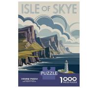 Rompecabezas para Adolescentes De 1000 Piezas Isle of Skye Travel Rompecabezas Juegos Relajantes Difícil Difícil Diversión Actividades En Casa, 38x26cm/1000pcs