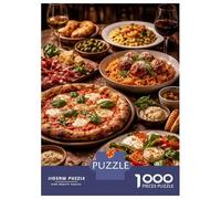 Rompecabezas para Adolescentes De 1000 Piezas Italian Feast with Pizza and Pasta Rompecabezas para Adolescentes Juego Práctico Desafío Difícil Desafiante De Completar 38x26cm/1000pcs