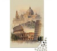 Rompecabezas para Adolescentes De 1000 Piezas Italy Travel Guide Rompecabezas para Adultos Juegos Relajantes Regalos para Mujeres Regalos De Juegos Desafiantes 52x38cm/1000pcs