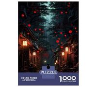Rompecabezas para Adolescentes De 1000 Piezas Japanese Lanterns Night Scene Rompecabezas para Adultos Juego Familiar Difícil Difícil Cumpleaños Y Navidad 38x26cm/1000pcs