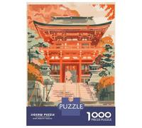 Rompecabezas para Adolescentes De 1000 Piezas Japanese Shinto Temple Rompecabezas para Adultos Juguetes Antiestrés Regalo De Cumpleaños Cumpleaños 52x38cm/1000pcs