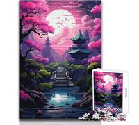 Rompecabezas para Adolescentes de 1000 Piezas, Japón, Sakura Garden Zen, Rompecabezas Familiar, desafío difícil, Juguete Educativo, tamaño 50x75cm