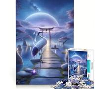 Rompecabezas para Adolescentes de 1000 Piezas Jardín Zen Espíritu de Grulla Serena Juego Práctico Difícil y Reto Regalo de Juego Reto 38x52cm