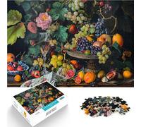 Rompecabezas para Adolescentes de 1000 Piezas Jarrón y Frutas Entrena tu Cerebro y Tus Manos Colección de Artistas, Bellas Artes 38x26cm