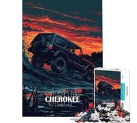 Rompecabezas para Adolescentes de 1000 Piezas Jeep Cherokee Aventura Todoterreno Juguetes adictivos para Cultivar la Paciencia Juego de ingenio Decoración Perfecta Regalo Divertido (Tamaño 50x75cm)