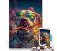 Rompecabezas para Adolescentes de 1000 Piezas Jefe Perro Matar el Tiempo en Vacaciones en casa Decoración artística del hogar 52x38cm