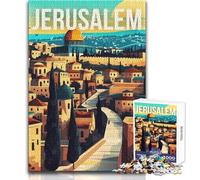 Rompecabezas para Adolescentes de 1000 Piezas, Jerusalén, Israel, Rompecabezas de Viaje, Juegos Familiares, decoración del hogar, Regalos de cumpleaños, tamaño 38x52cm
