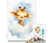 Rompecabezas para Adolescentes de 1000 Piezas Jirafa bebé con articulaciones Suaves,Divertido para ejercitar el Cerebro,Juego Relajante, (50x75cm)