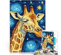 Rompecabezas para Adolescentes de 1000 Piezas Jirafa Noche Estrellada Difícil Difícil Cada Pieza es única: un desafiante y Divertido Juego Familiar 50x70cm