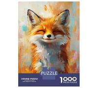 Rompecabezas para Adolescentes De 1000 Piezas Joyful Fox Smile -3 Rompecabezas para Adultos Juegos Familiares Desafío Difícil Regalos De Cumpleaños Y Únicos 38x26cm/1000pcs