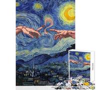 Rompecabezas para Adolescentes de 1000 Piezas Juego de Mesa Noche Estrellada Ideal para Relajarse Decorar el hogar y Hacer tú Mismo Incluye póster y Hoja de Preguntas a Juego (38x26cm)