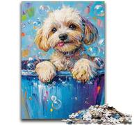 Rompecabezas para Adolescentes de 1000 Piezas, Juego Educativo de relajación con diseño de Perro Feliz para cumpleaños y Navidad, para Mayores de 14 años, 50x75cm