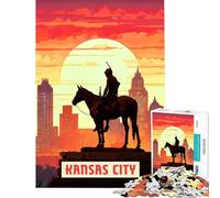 Rompecabezas para Adolescentes de 1000 Piezas Juego Familiar de Kansas City Juguetes adictivos para Cultivar la Paciencia Gran Regalo para Juegos y para Mejorar la Memoria (tamaño 50x75cm)