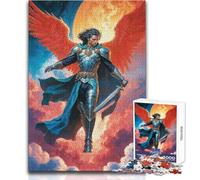 Rompecabezas para Adolescentes de 1000 Piezas, Juguete de Guerrero angelical Michael, Juego Intelectual para diversión Familiar, Regalo de cumpleaños, tamaño 38x26cm