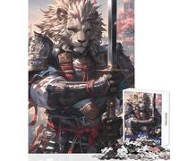 Rompecabezas para Adolescentes de 1000 Piezas Juguete de Guerrero león samurái decoración de Pared Ideas de Regalo Juego de ingenio Mejora el Amor Entre Parejas tamaño 38x52cm