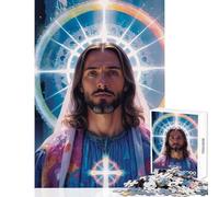 Rompecabezas para Adolescentes de 1000 Piezas Juguete de Jesús Salvador Radiante decoración de Pared Regalos de Amigo Secreto Juegos Divertidos Actividades Divertidas en casa tamaño 38x52cm