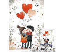 Rompecabezas para Adolescentes de 1000 Piezas Juguete de San Valentín para Enamorarse decoración de Pared Regalos de Amigo Secreto Juego Imposible Potencia el Amor Entre Parejas tamaño 38x26cm