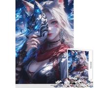 Rompecabezas para Adolescentes de 1000 Piezas Juguete Educativo de Guerrero Enmascarado de Zorro Gran Regalo para Juegos Juego Imposible con póster a Juego y Hoja de Trivia tamaño 50x75cm