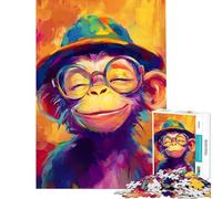 Rompecabezas para Adolescentes de 1000 Piezas Juguete Smile Monkey Juego Intelectual para Actividades educativas en Familia Regalo de cumpleaños (tamaño 38x26cm)