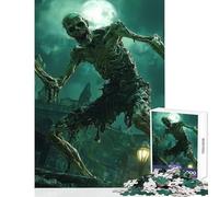 Rompecabezas para Adolescentes de 1000 Piezas Juguetes antiestrés de Terror de no Muertos Regalos de cumpleaños Juego Familiar Lista de Deseos con Papá Noel tamaño 38x26cm