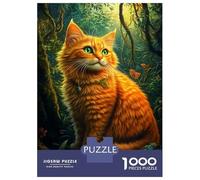 Rompecabezas para Adolescentes De 1000 Piezas Jungle Cat'S Gaze Rompecabezas para Adultos Juego De Ingenio Decoración De Pared Difícil Y Desafiante 70x50cm/1000pcs