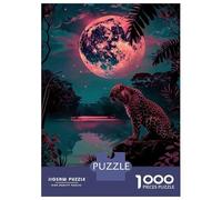Rompecabezas para Adolescentes De 1000 Piezas Jungle Moonlit Night Poster Rompecabezas para Adultos Juego Práctico Que Mejora La Memoria Interacción Entre Padres E Hijos 70x50cm/1000pcs