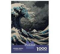 Rompecabezas para Adolescentes De 1000 Piezas Kanagawa Great Wave Rompecabezas para Adultos Juguetes Antiestrés Regalo De Cumpleaños Cumpleaños 70x50cm/1000pcs