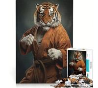 Rompecabezas para Adolescentes de 1000 Piezas Karate Tiger, Juego Educativo, dificultad Alta, colección de Artistas, Bellas Artes 38x52cm