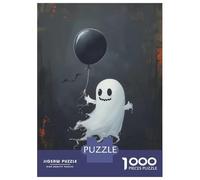 Rompecabezas para Adolescentes De 1000 Piezas Kawaii Halloween Ghost Rompecabezas para Adultos Juego De Ingenio Decoración De Pared Regalos para Reducir El Estrés 38x26cm/1000pcs