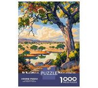 Rompecabezas para Adolescentes De 1000 Piezas Khutse Game Reserve Botswana Landscape Rompecabezas para Adultos Juegos Relajantes Regalos De Cumpleaños para Amigos Y Familiares 70x50cm/1000pcs