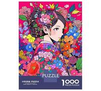 Rompecabezas para Adolescentes De 1000 Piezas Kimono Girl Kawaii Anime Rompecabezas para Adultos Juego Práctico Vacaciones En Casa Matar El Tiempo Juego Desafiante Regalos 38x26cm/1000pcs