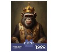 Rompecabezas para Adolescentes De 1000 Piezas King Chimpanzee Rompecabezas para Adultos Juegos Relajantes Regalos para Mujeres Ayuda A Ejercitar El Cerebro 70x50cm/1000pcs